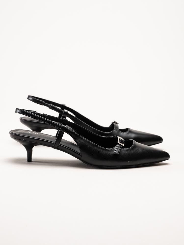 Duffy - Pomezia - Svarta slingback pumps med taxklack
