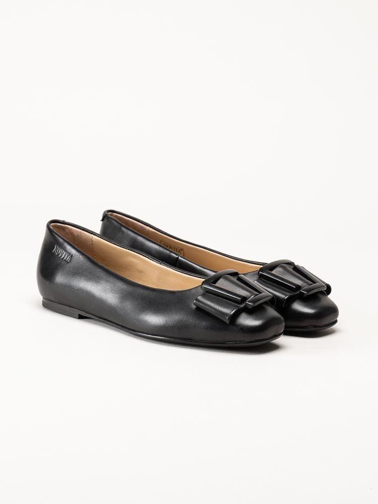Novita - Manarola - Svarta ballerina i skinn