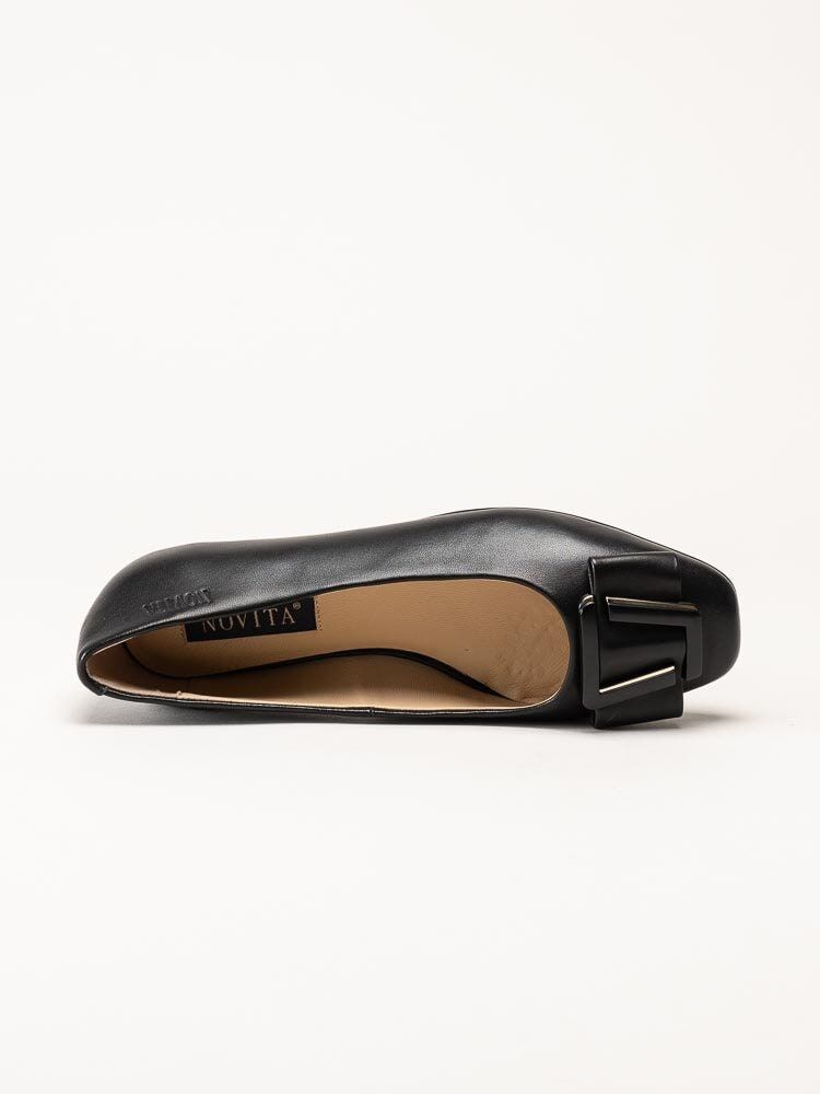 Novita - Manarola - Svarta ballerina i skinn