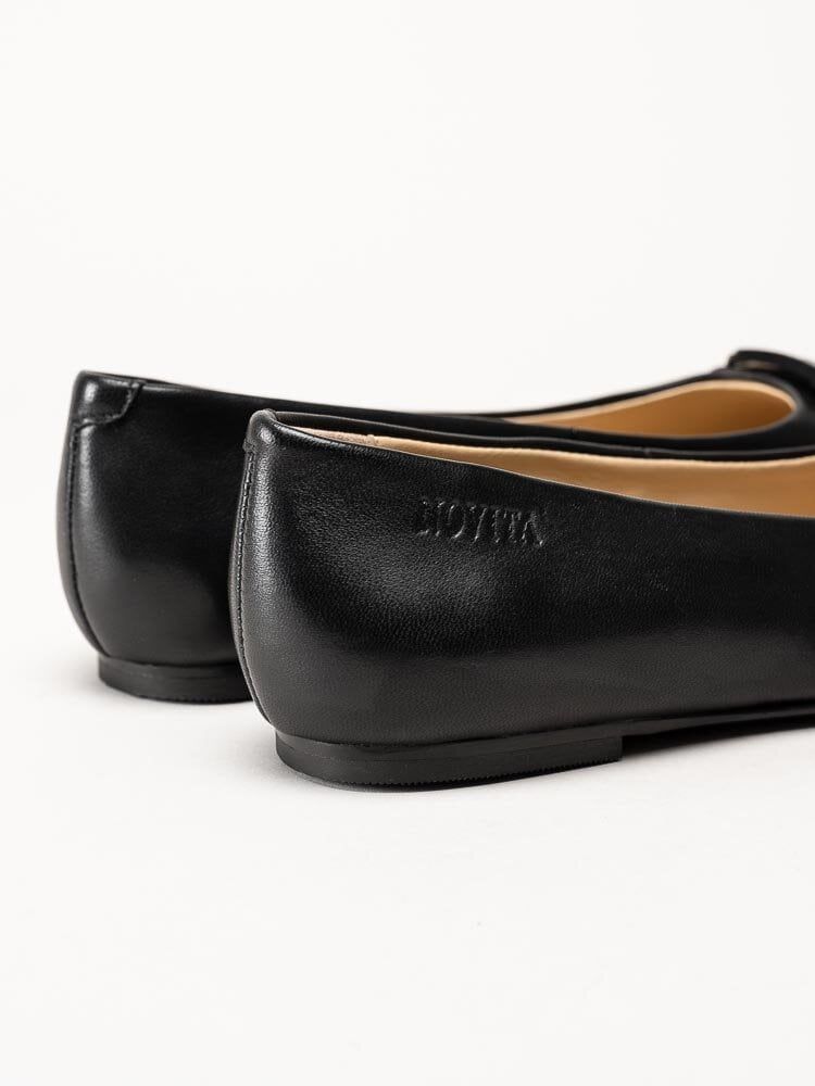 Novita - Manarola - Svarta ballerina i skinn