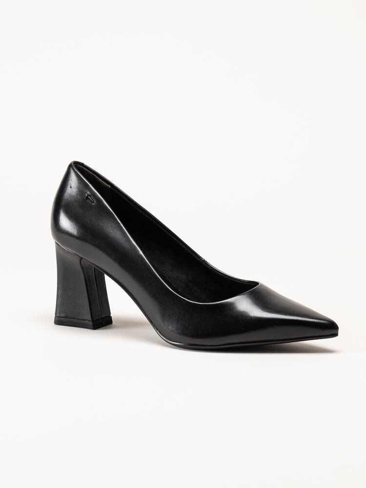 Tamaris - Svarta pumps i skinn
