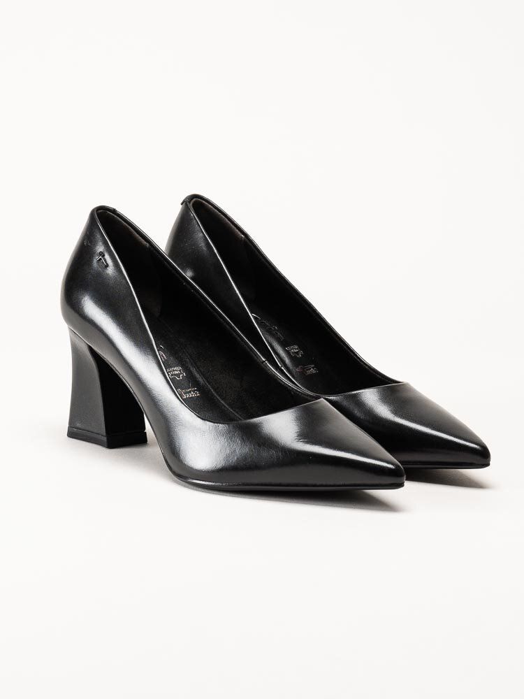 Tamaris - Svarta pumps i skinn
