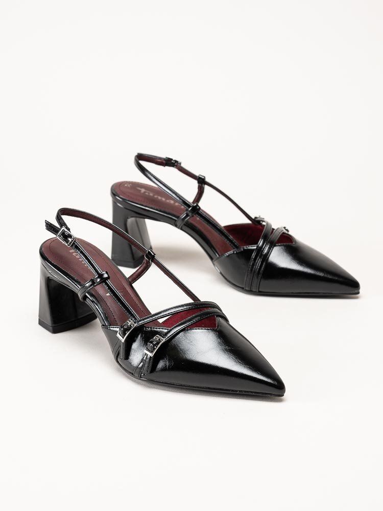 Tamaris - Svarta slingback pumps