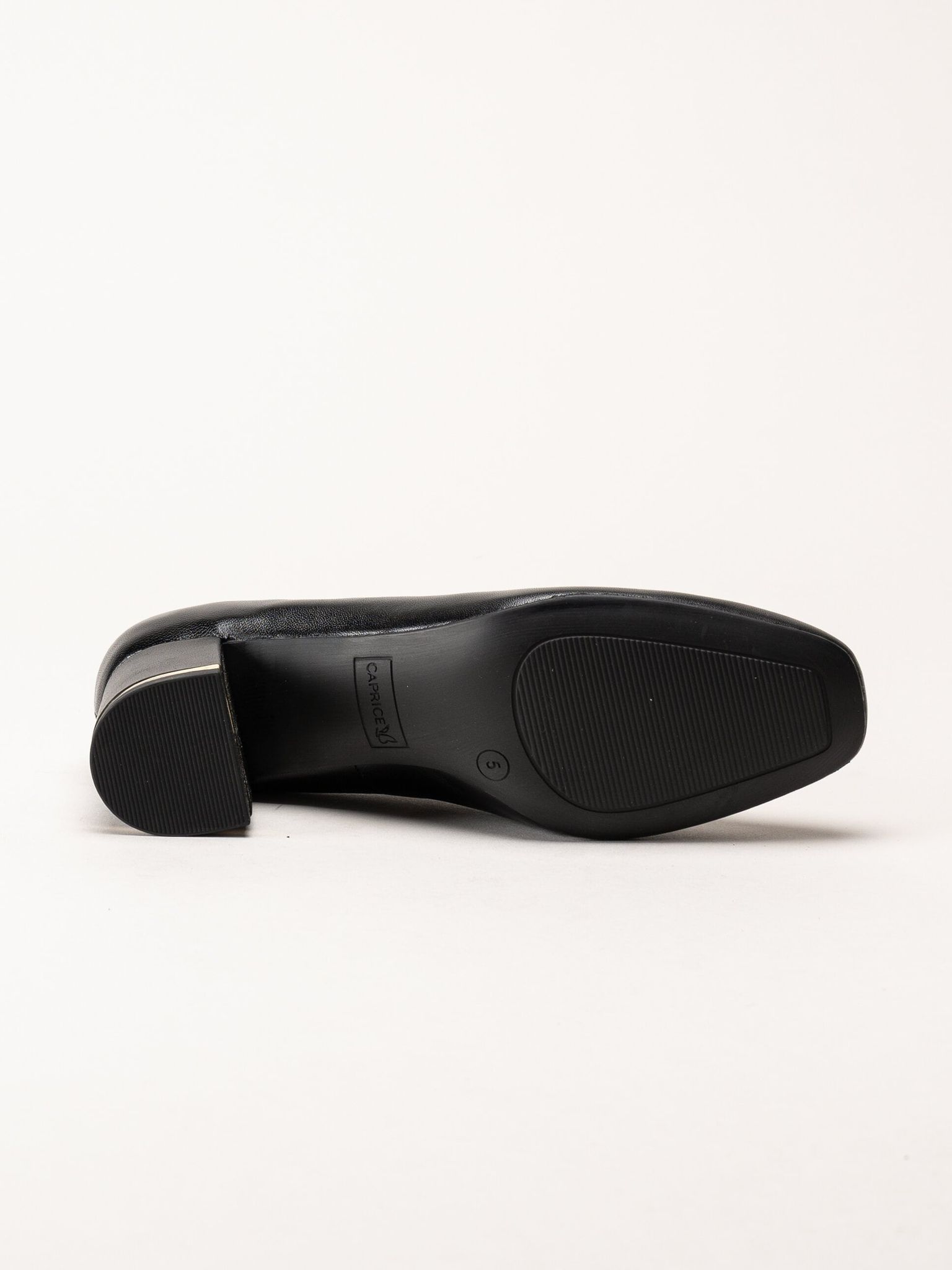 Caprice - Svarta pumps i skinn
