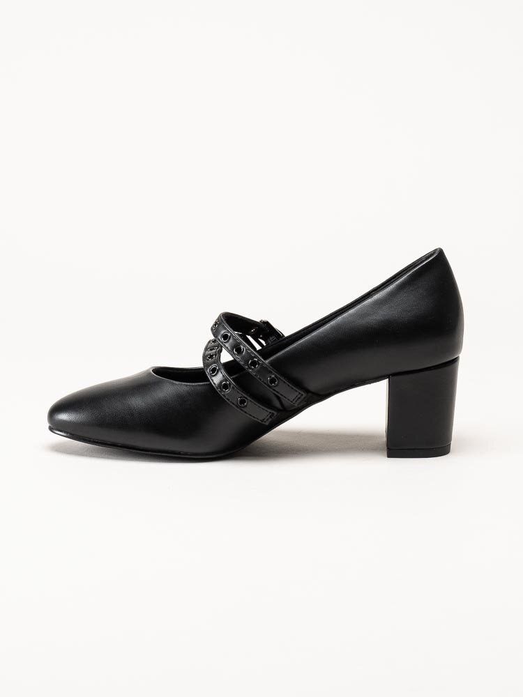 Marco Tozzi - Svarta pumps med slejf