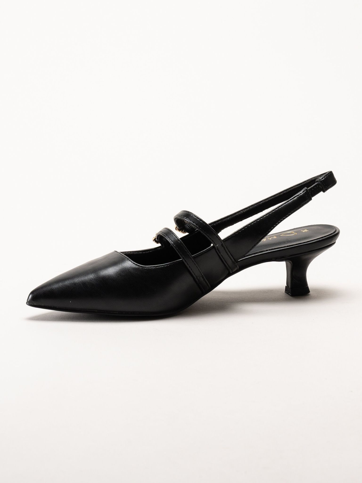 Marco Tozzi - Svarta slingback pumps med taxklack