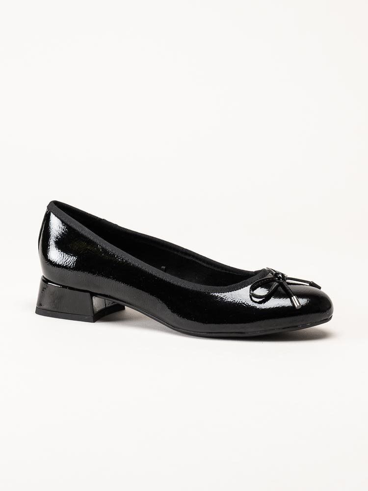 Marco Tozzi - Svarta ballerina pumps i lack