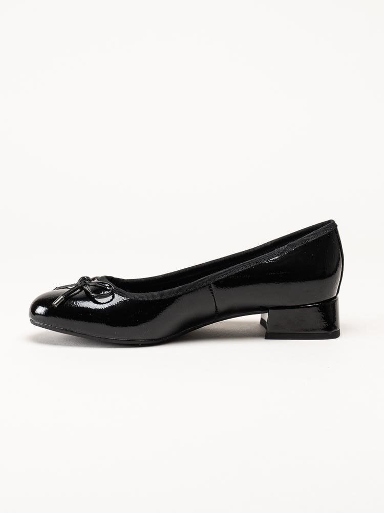 Marco Tozzi - Svarta ballerina pumps i lack