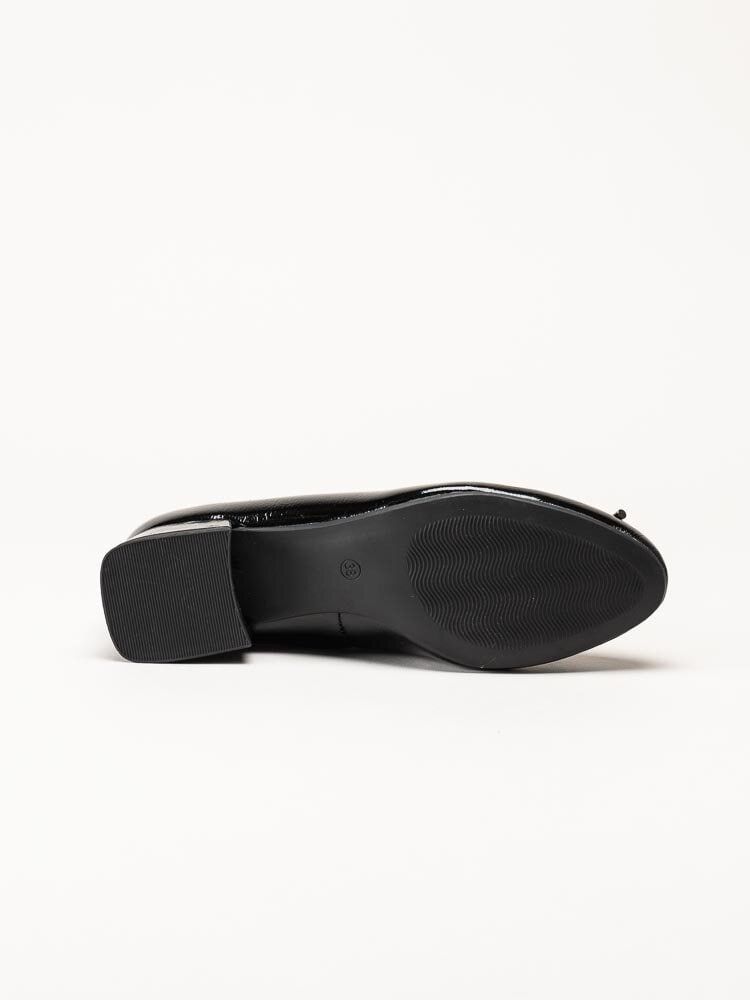 Marco Tozzi - Svarta ballerina pumps i lack