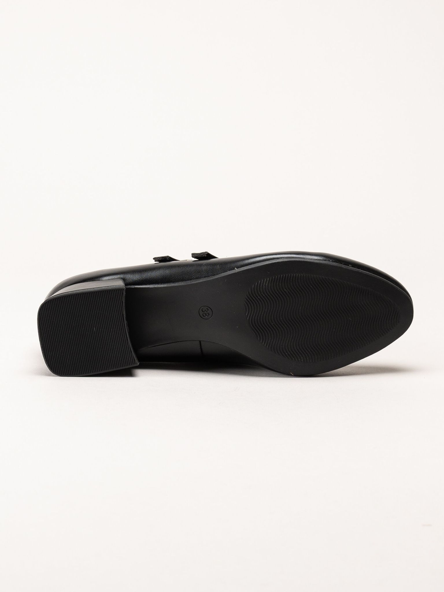 Marco Tozzi - Svarta pumps i skinnimitation