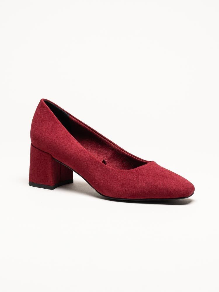 Marco Tozzi - Röda pumps i mockaimitation