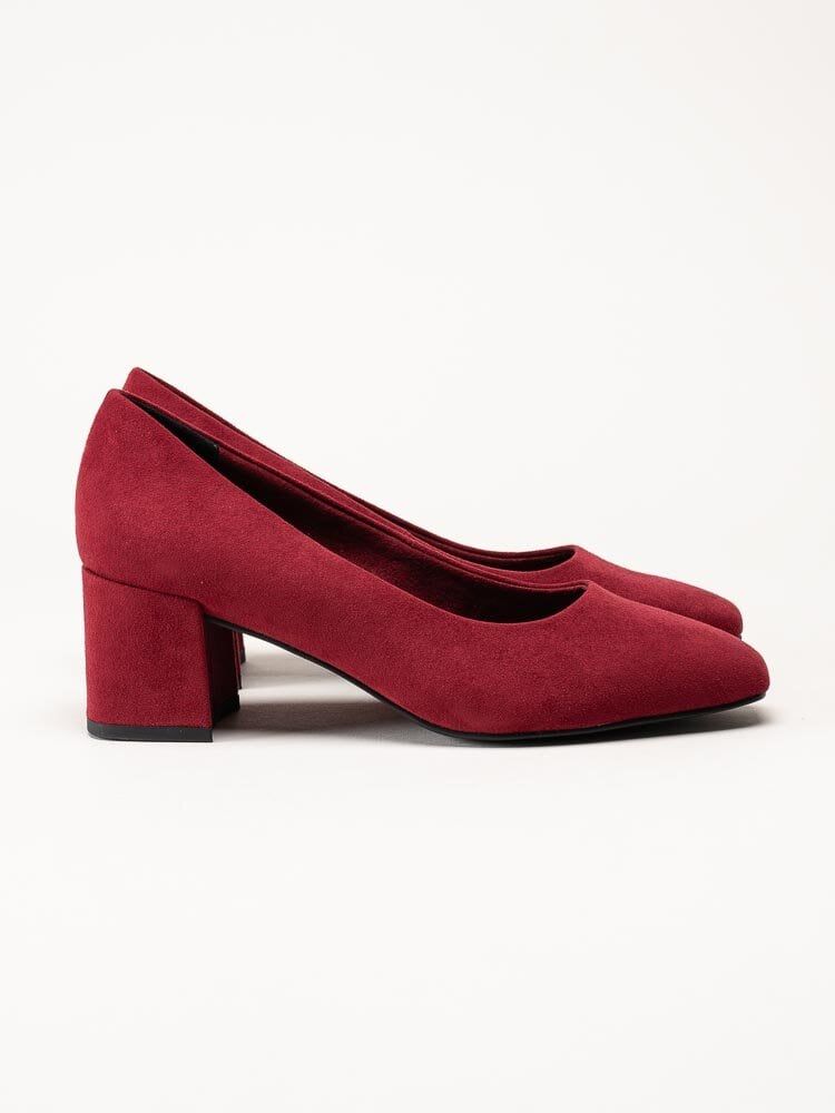 Marco Tozzi - Röda pumps i mockaimitation