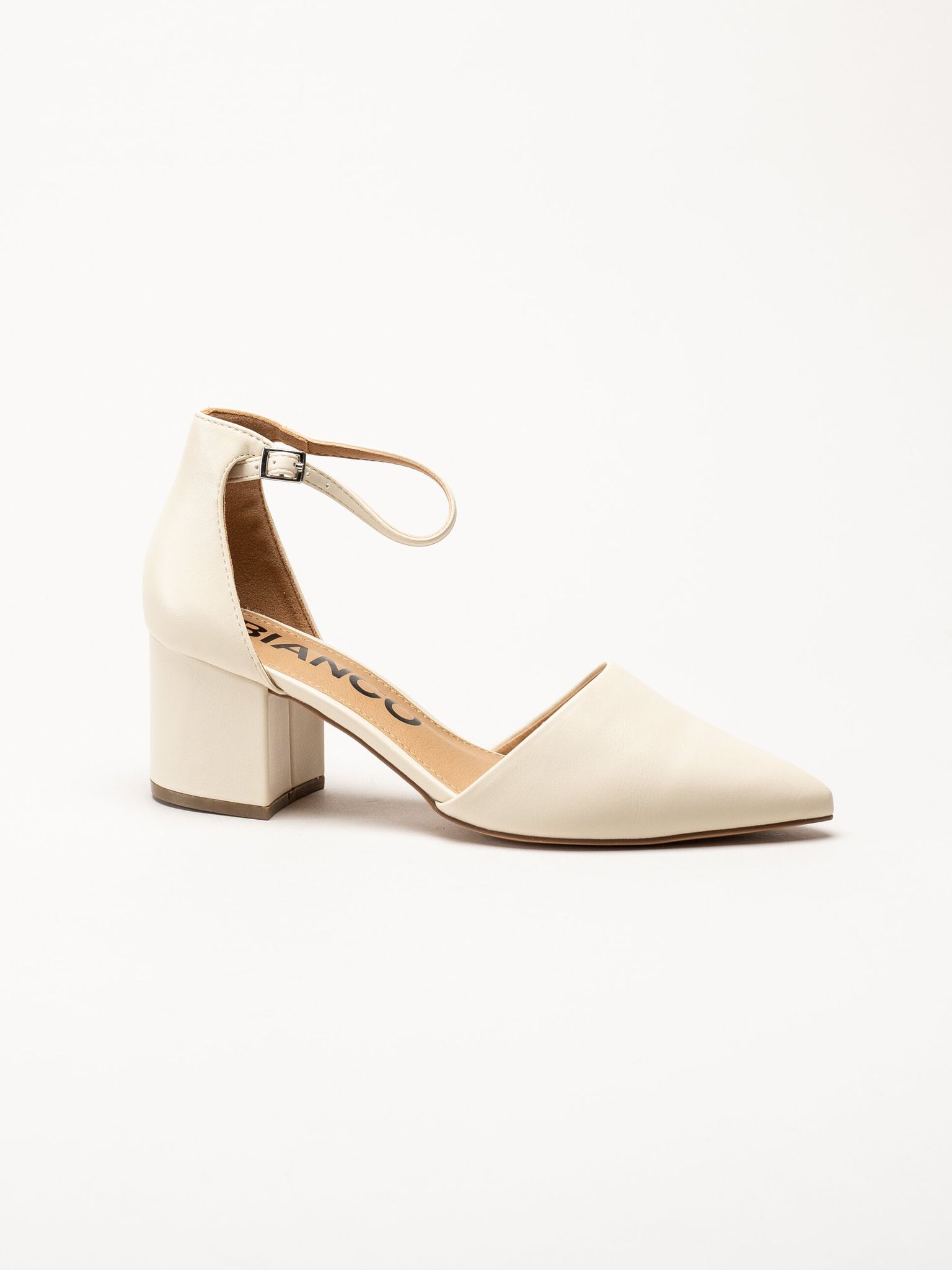 Bianco - Biadevived - Offwhite pumps i skinnimitation