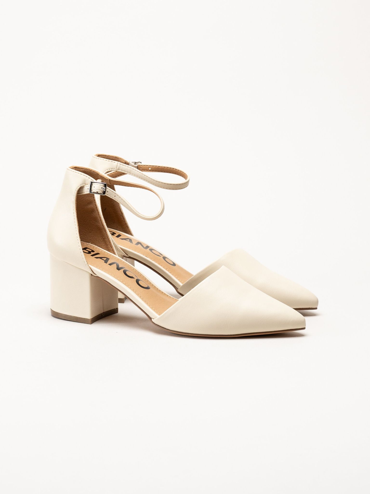 Bianco - Biadevived - Offwhite pumps i skinnimitation
