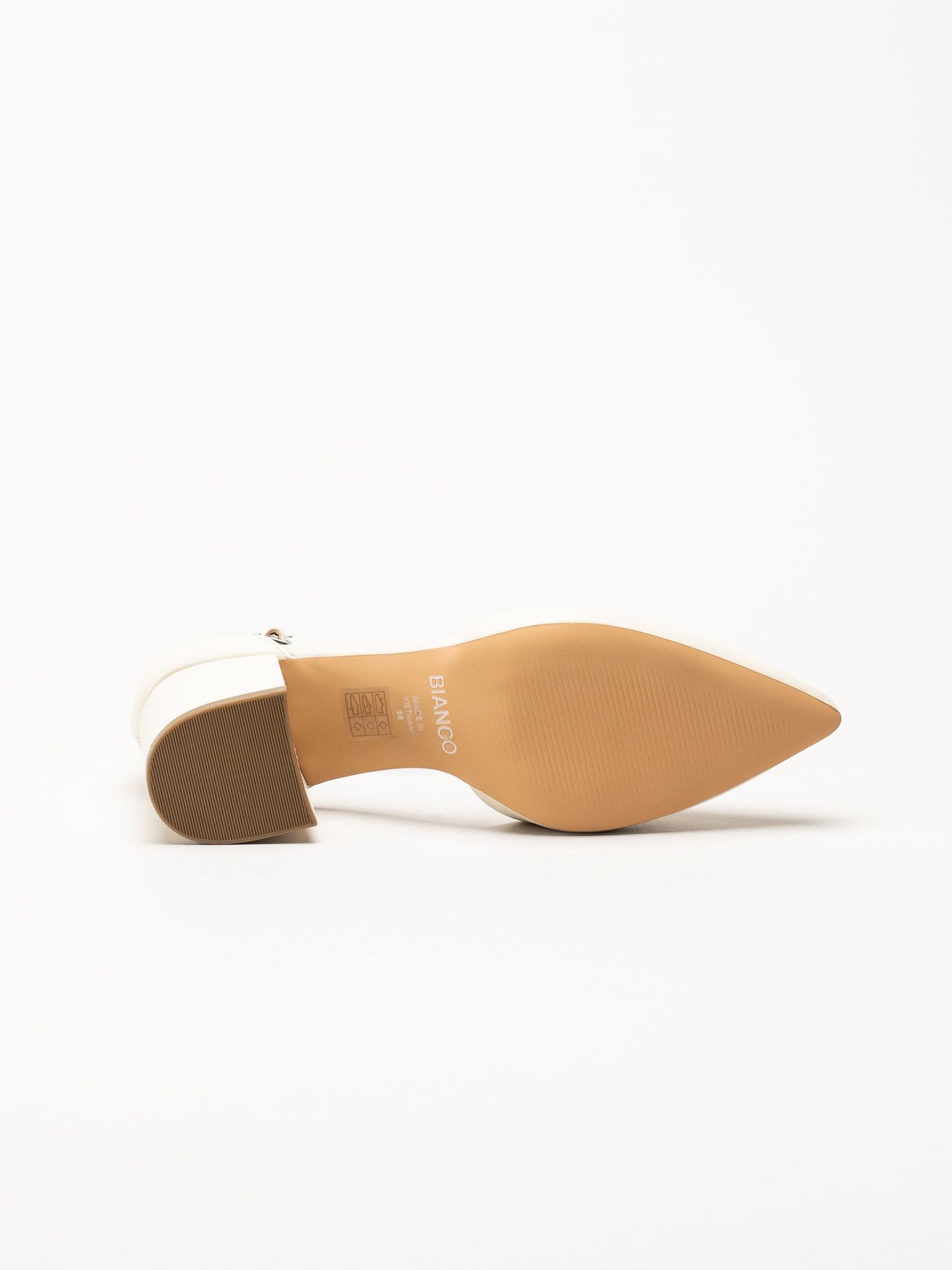 Bianco - Biadevived - Offwhite pumps i skinnimitation