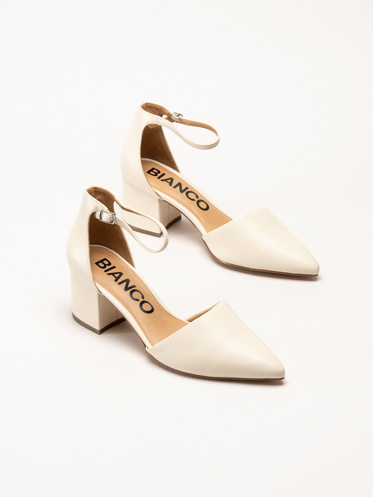 Bianco - Biadevived - Offwhite pumps i skinnimitation
