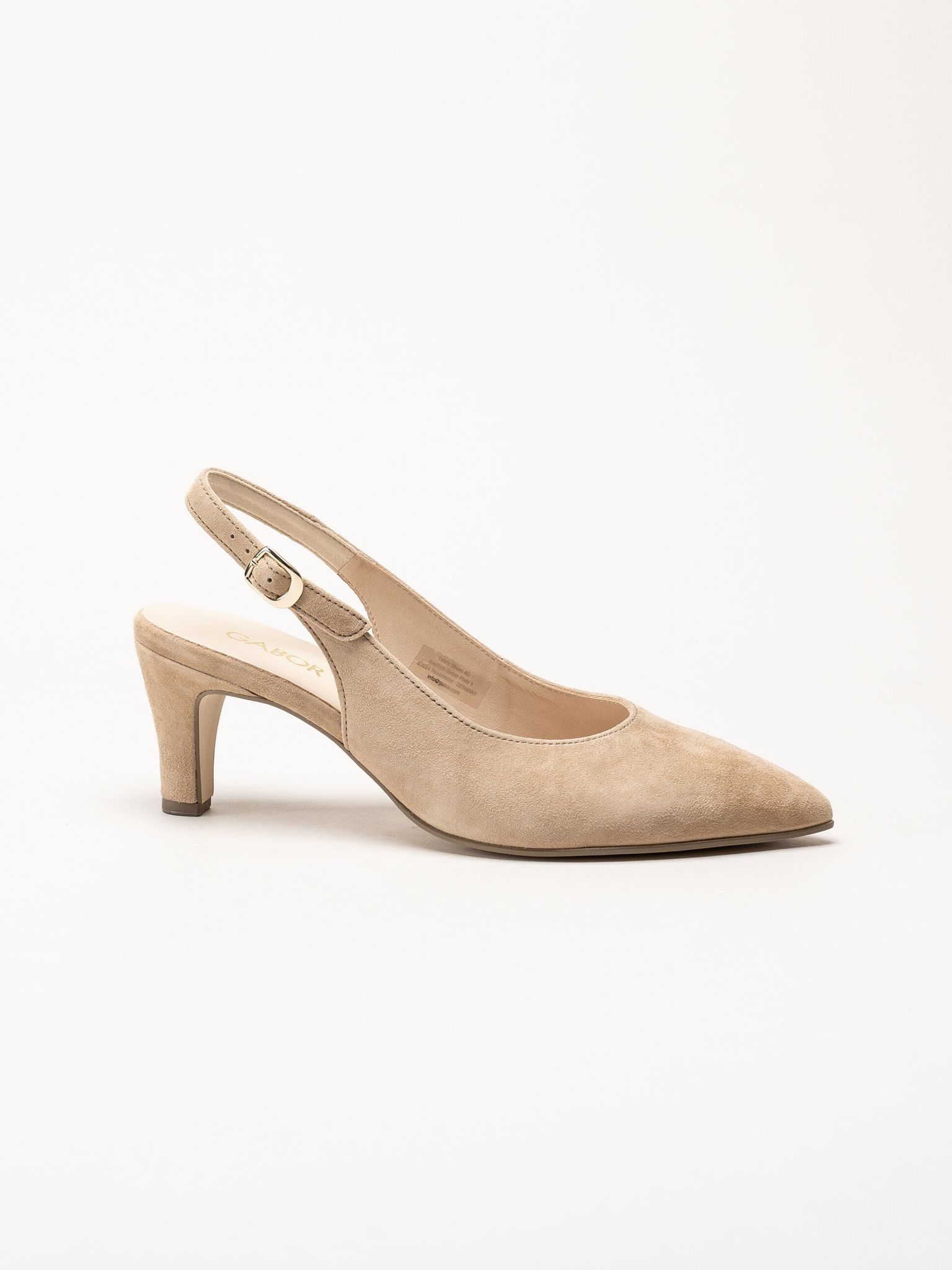 Gabor - Beige slingback pumps i mocka