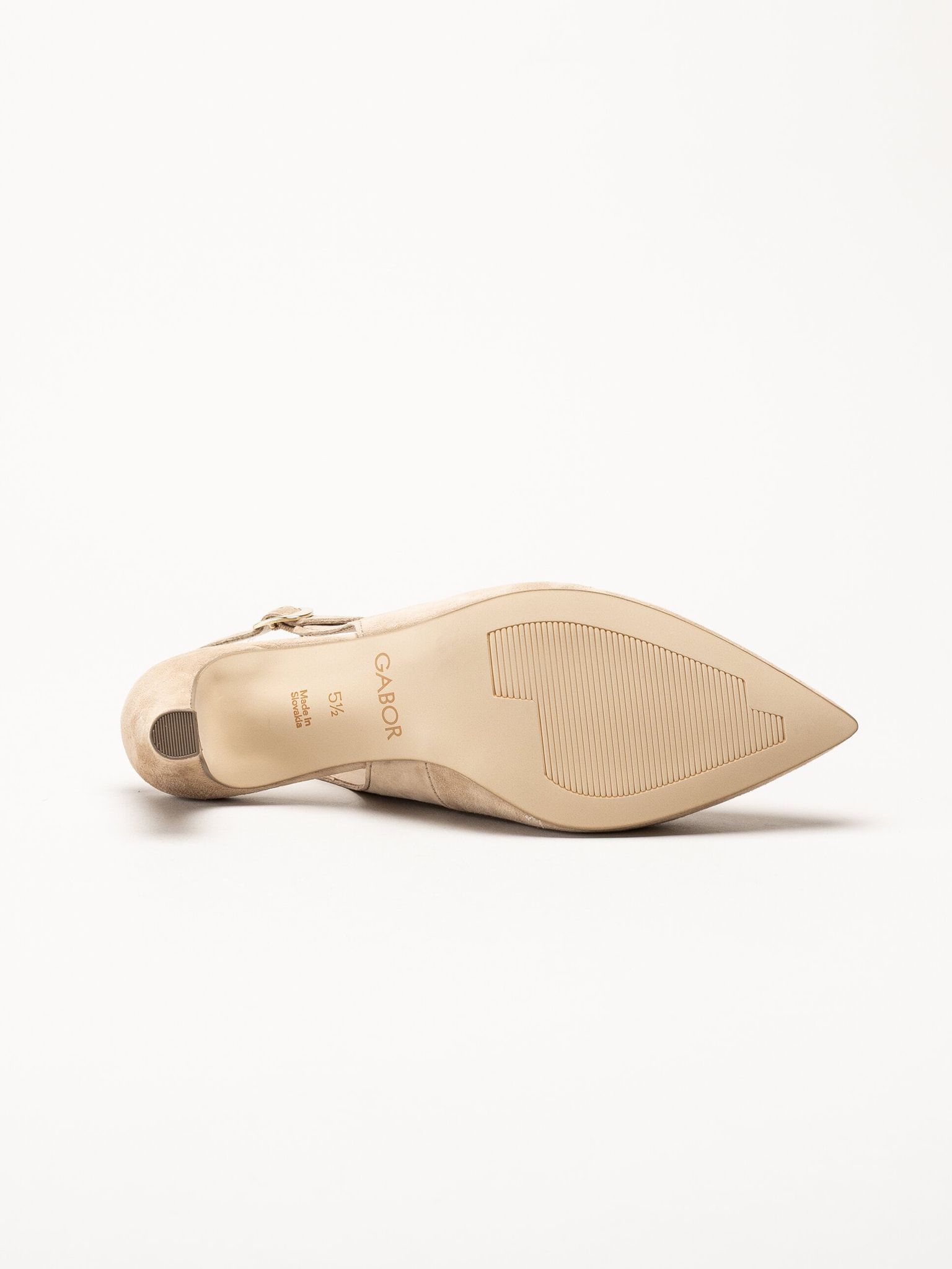 Gabor - Beige slingback pumps i mocka