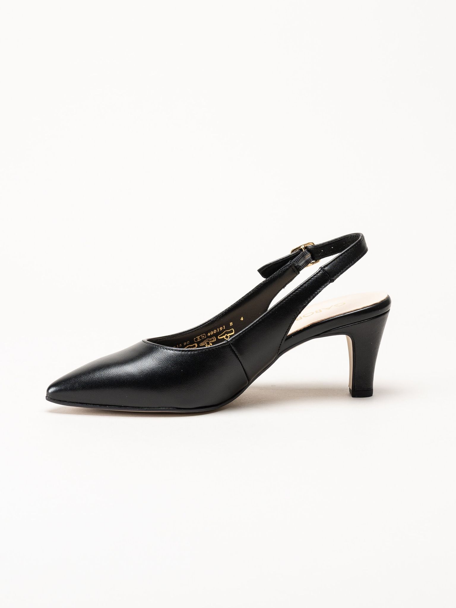 Gabor - Svarta slingback pumps i skinn