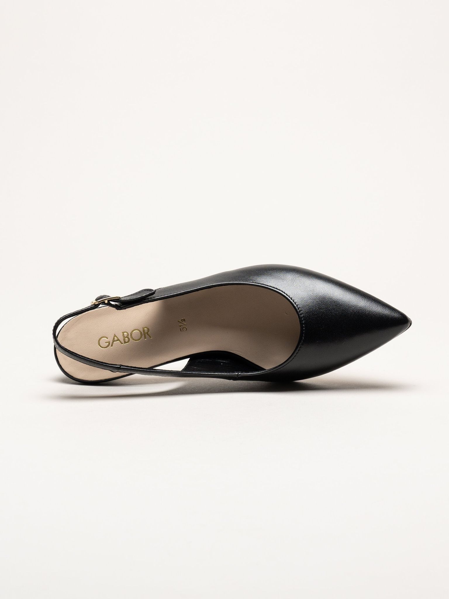 Gabor - Svarta slingback pumps i skinn