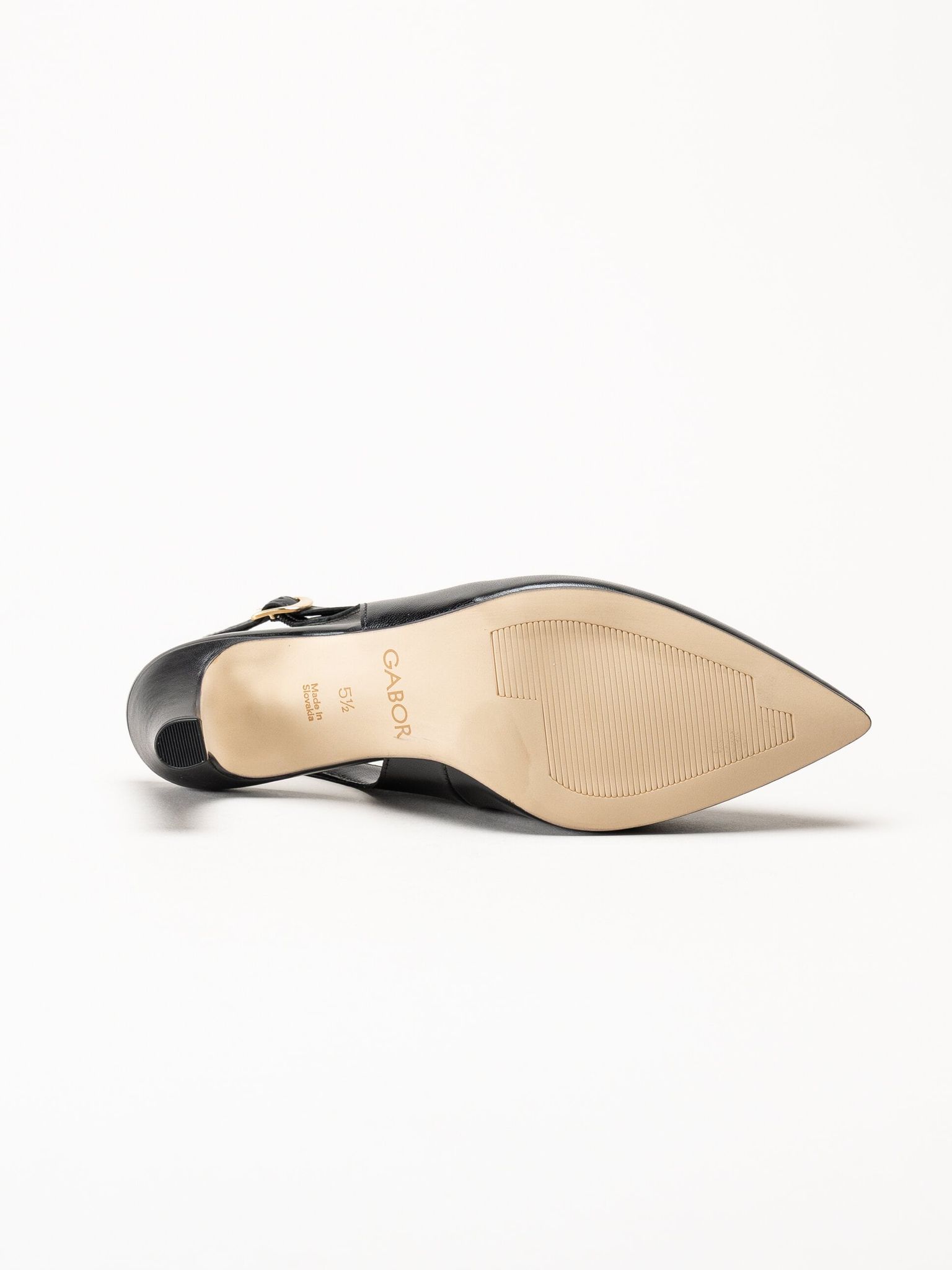 Gabor - Svarta slingback pumps i skinn