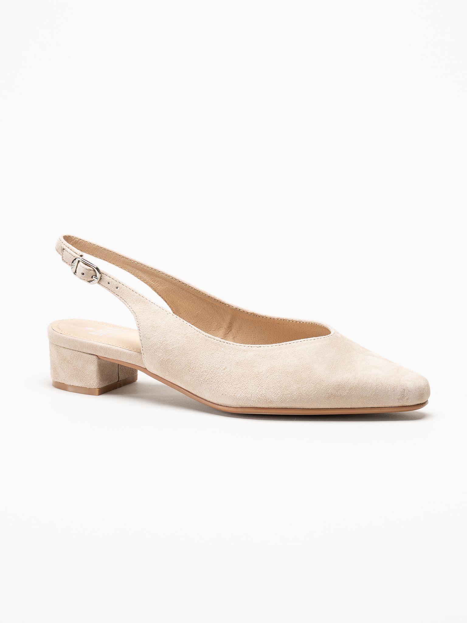Dasia - Verbena - Beige slingback pumps i mocka