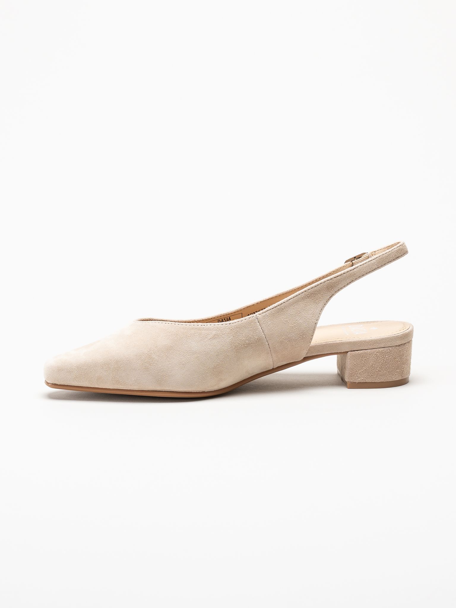 Dasia - Verbena - Beige slingback pumps i mocka