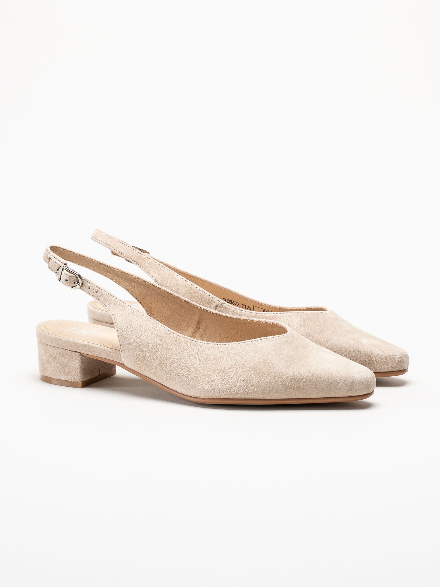 Dasia - Verbena - Beige slingback pumps i mocka