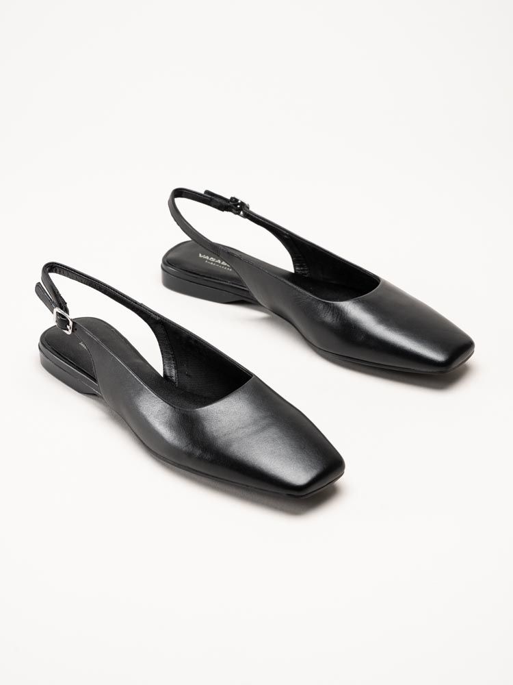 Vagabond - Delia - Svarta slingbacks i skinn