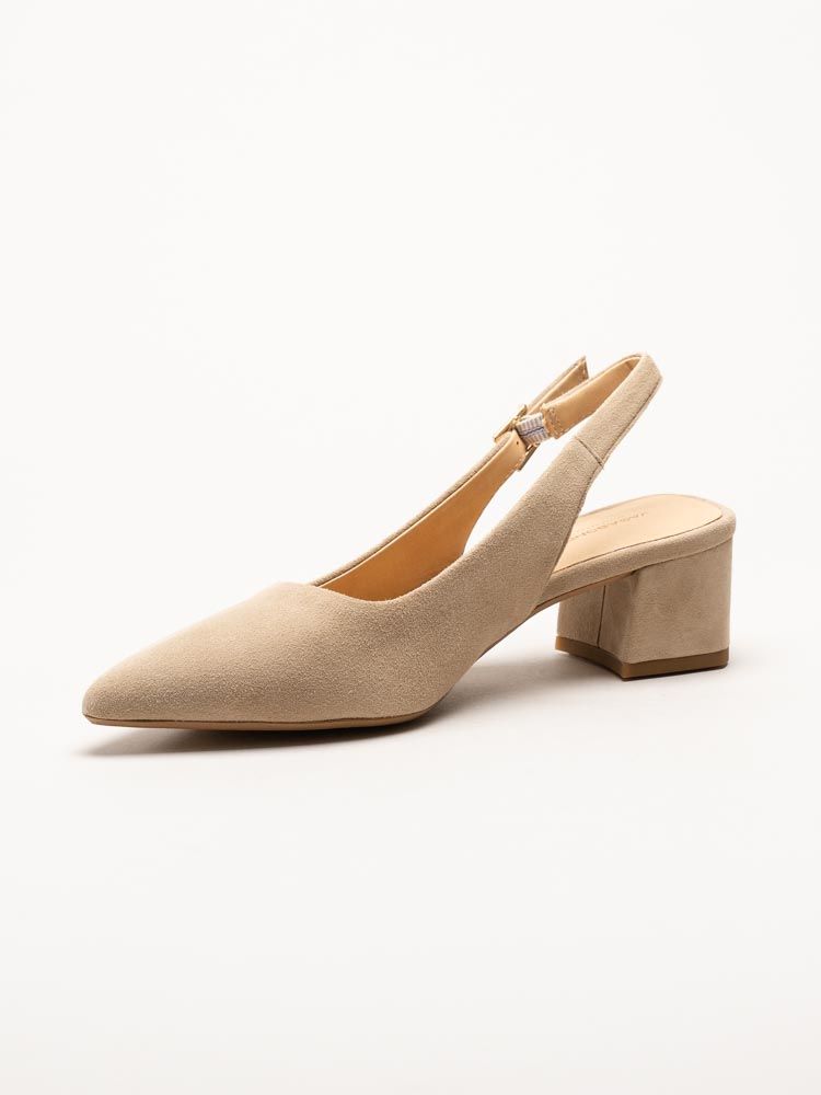Vagabond - Marta - Beige slingback pumps i mocka