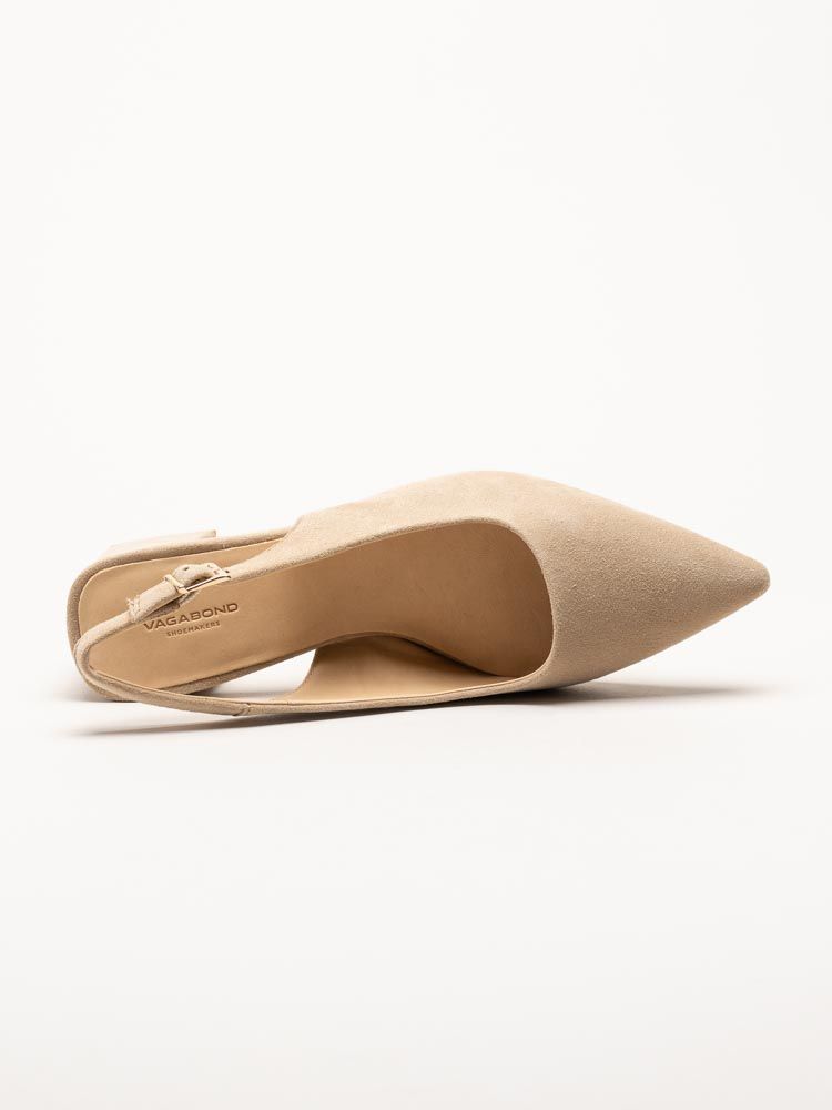 Vagabond - Marta - Beige slingback pumps i mocka