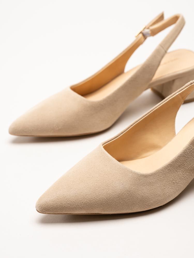 Vagabond - Marta - Beige slingback pumps i mocka