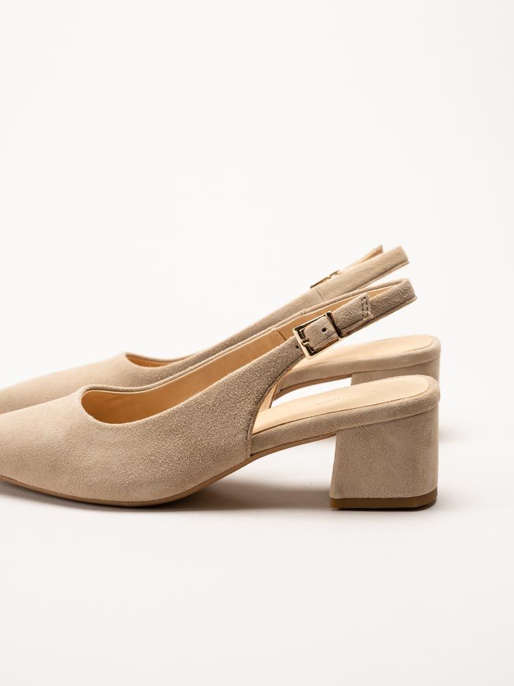 Vagabond - Marta - Beige slingback pumps i mocka