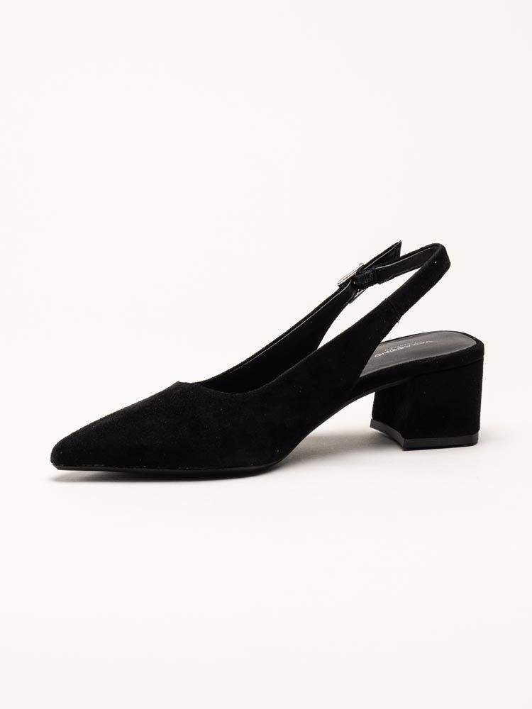 Vagabond - Marta - Svarta slingback pumps i mocka