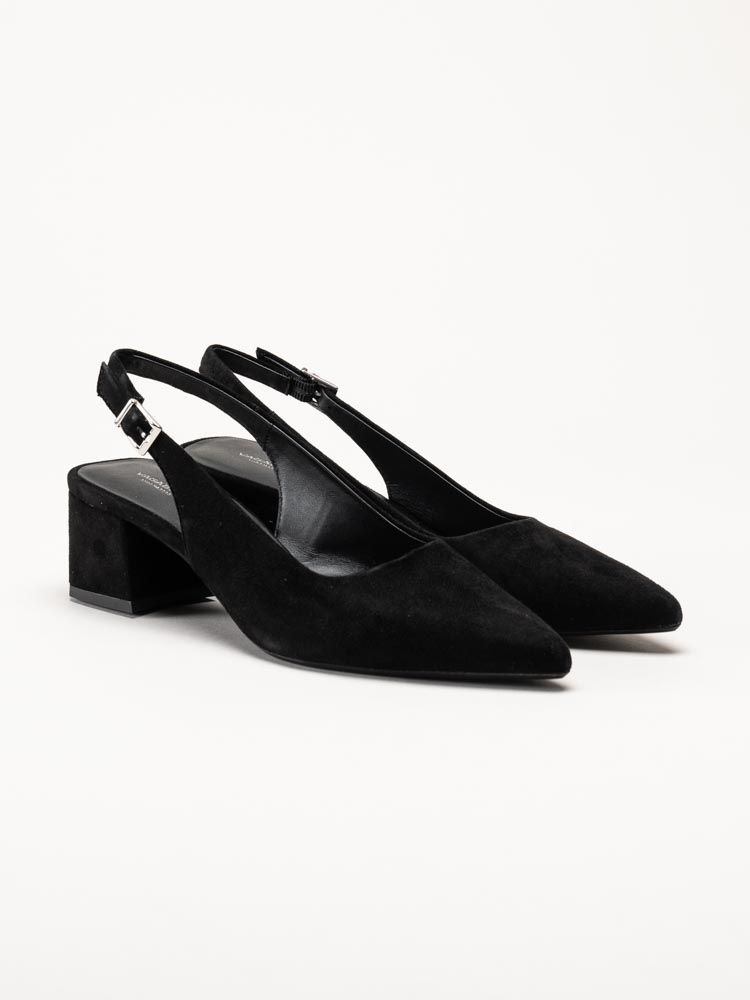 Vagabond - Marta - Svarta slingback pumps i mocka
