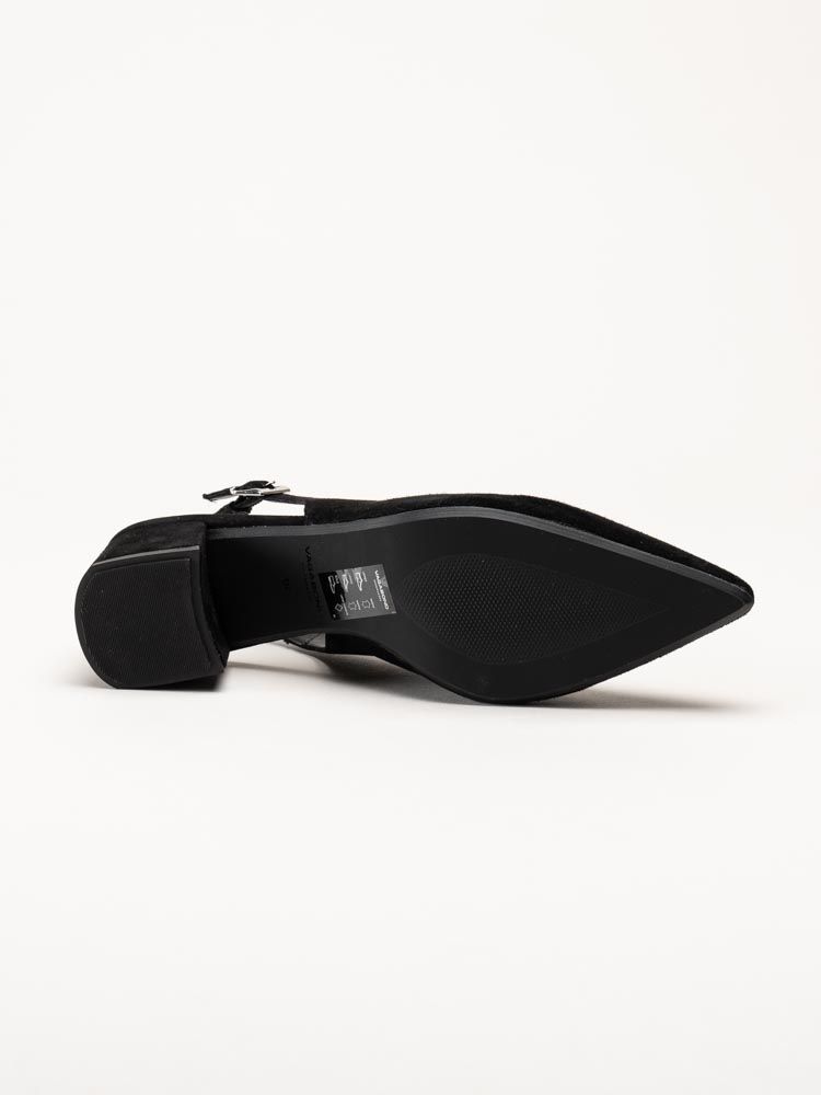 Vagabond - Marta - Svarta slingback pumps i mocka
