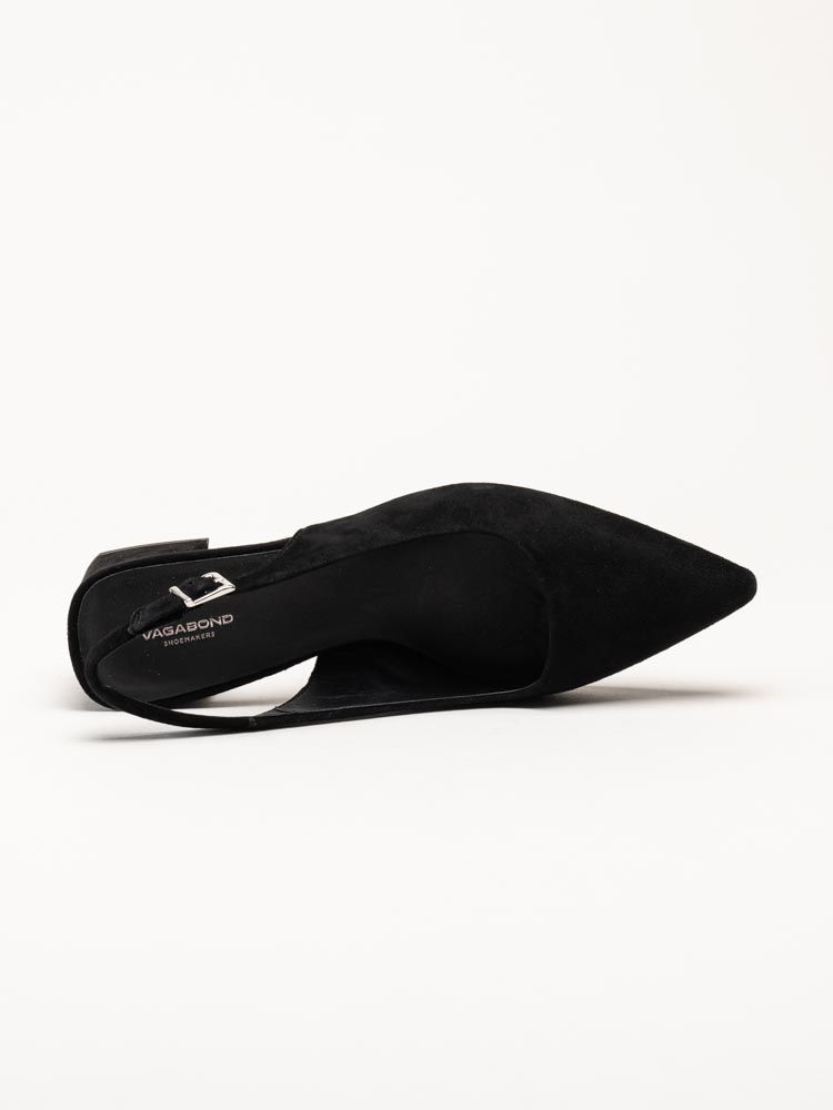 Vagabond - Marta - Svarta slingback pumps i mocka