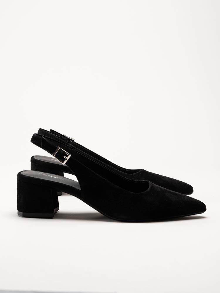 Vagabond - Marta - Svarta slingback pumps i mocka