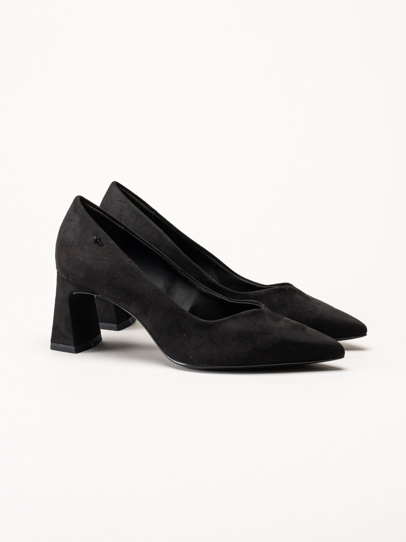 Tamaris - Svarta pumps i mockaimitation