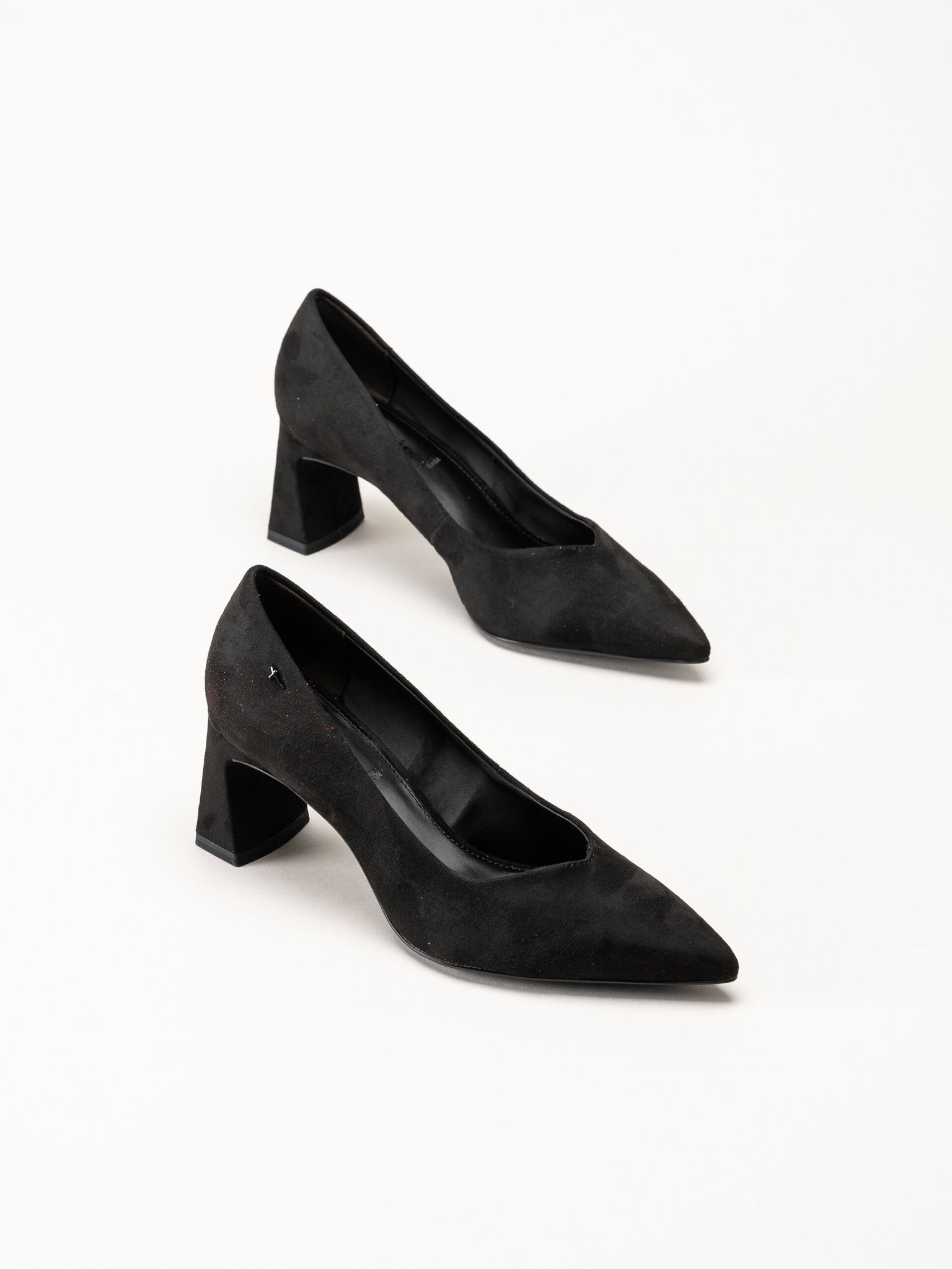 Tamaris - Svarta pumps i mockaimitation