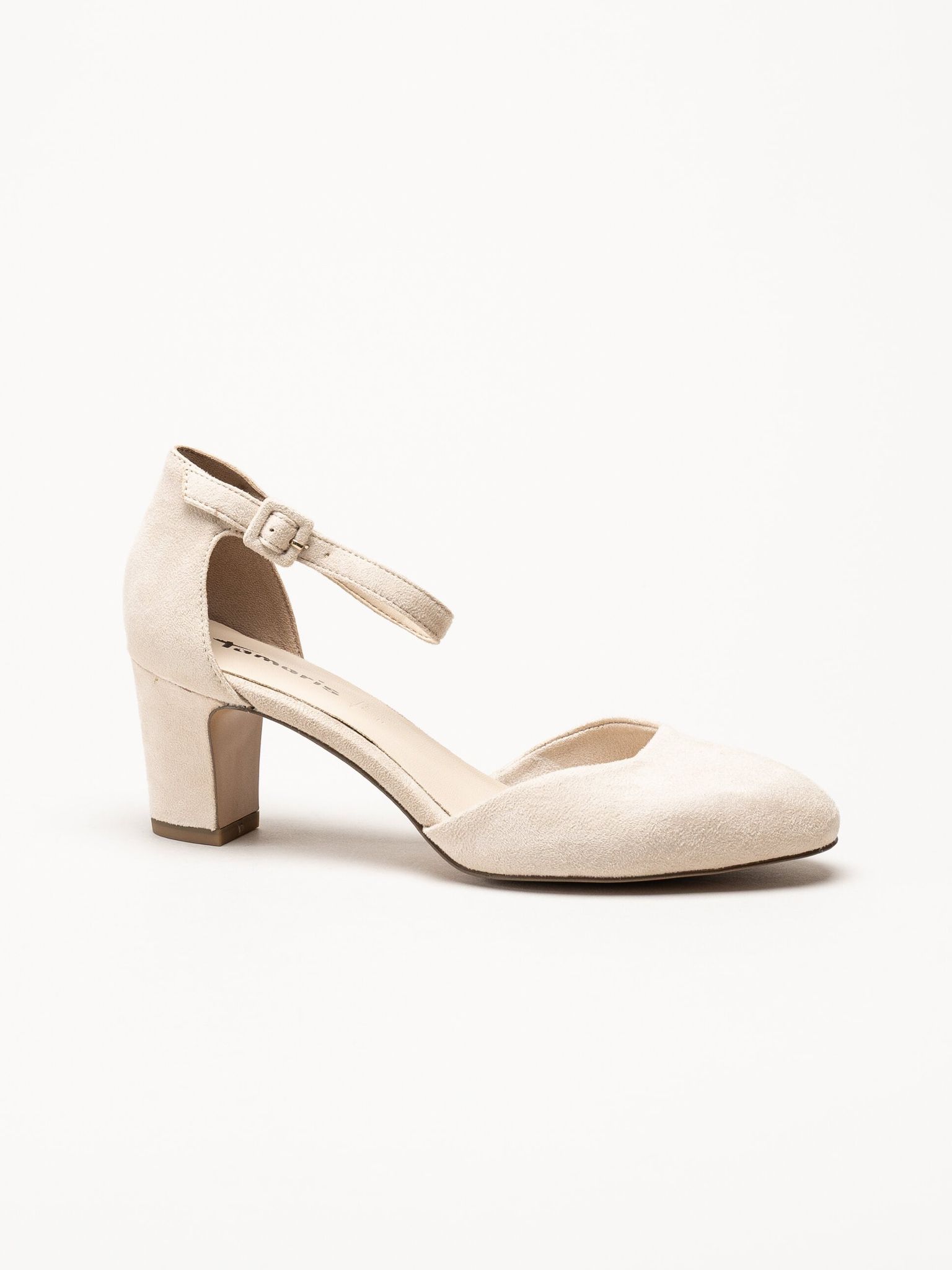 Tamaris - Beige pumps med ankelsleif