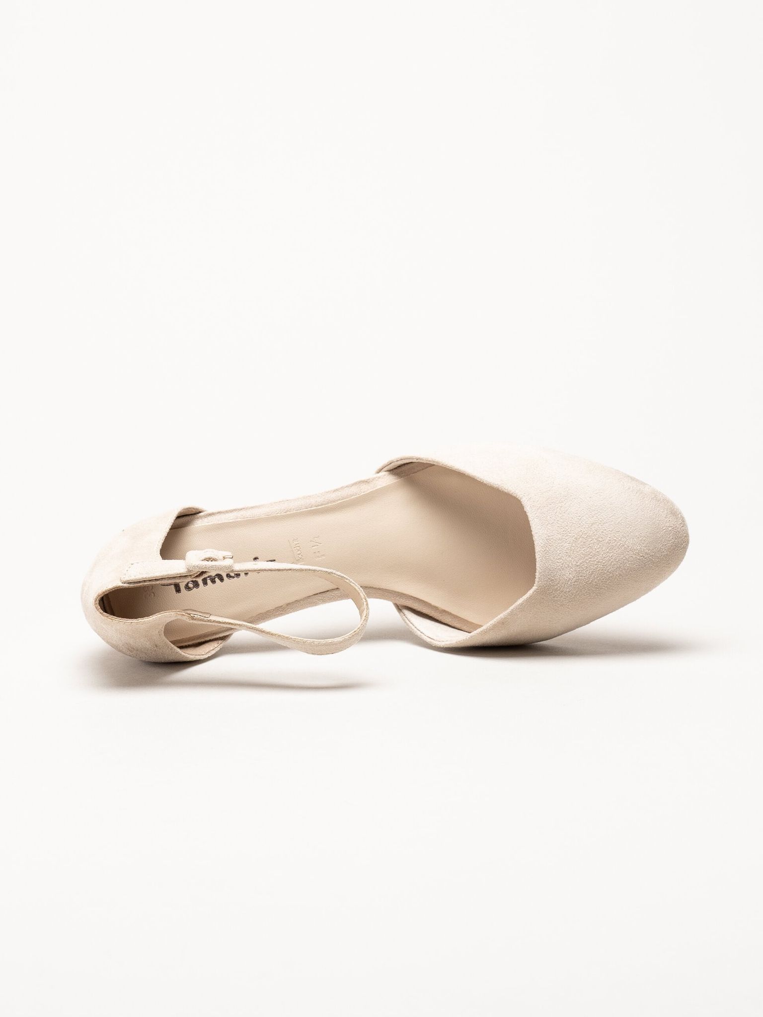 Tamaris - Beige pumps med ankelsleif