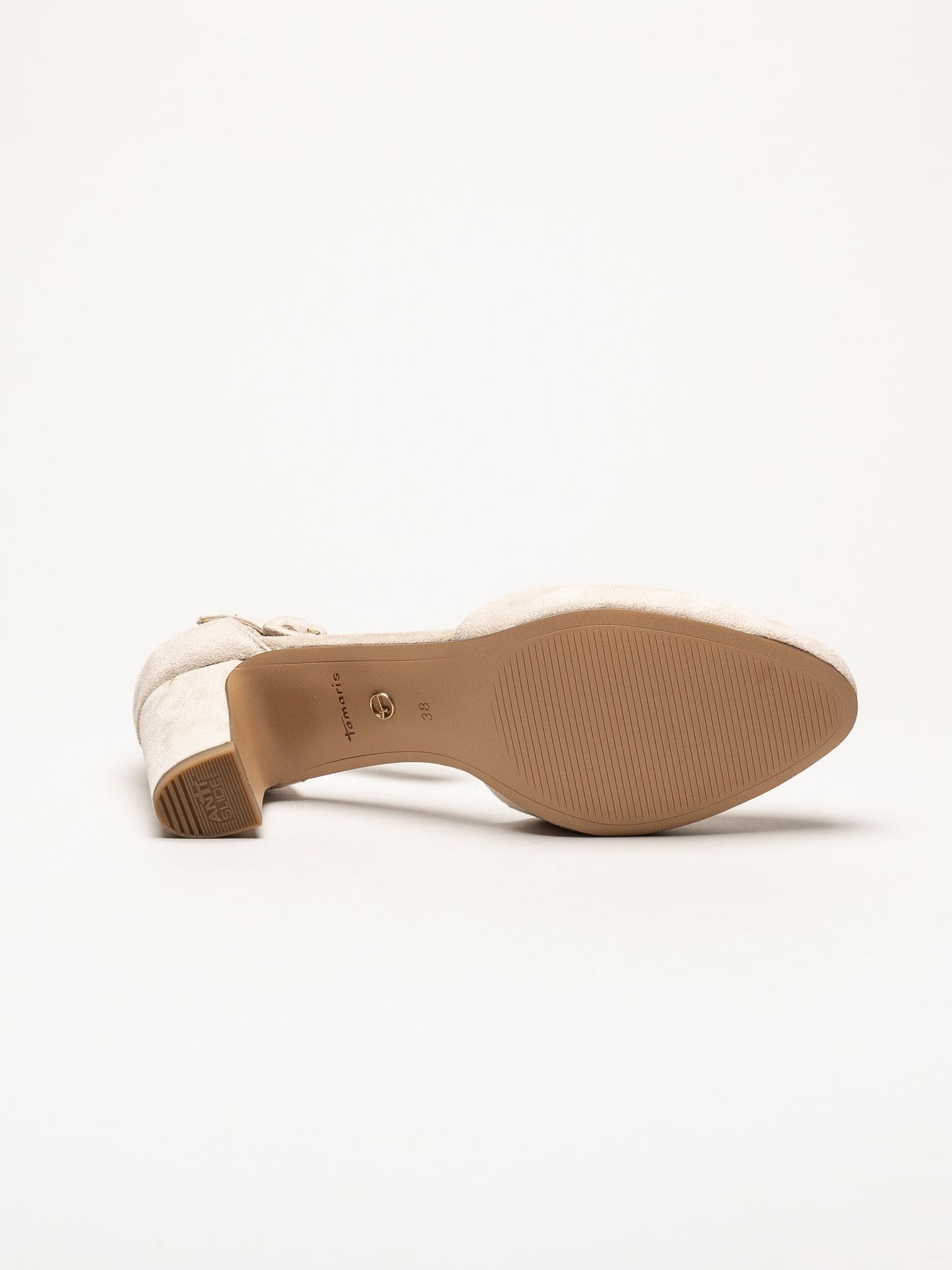 Tamaris - Beige pumps med ankelsleif