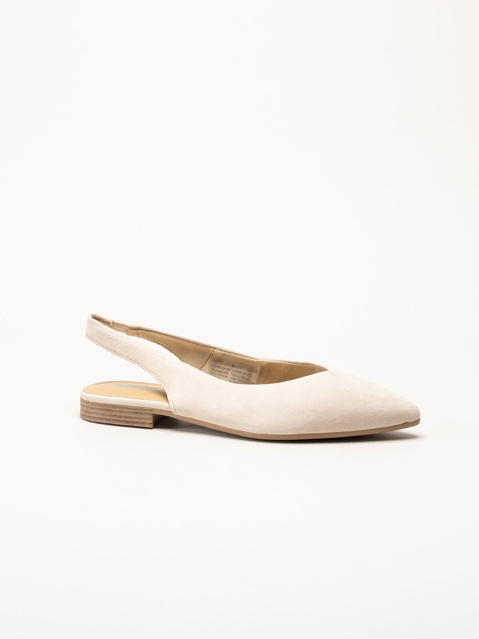 Tamaris - Beige slingback pumps i mocka