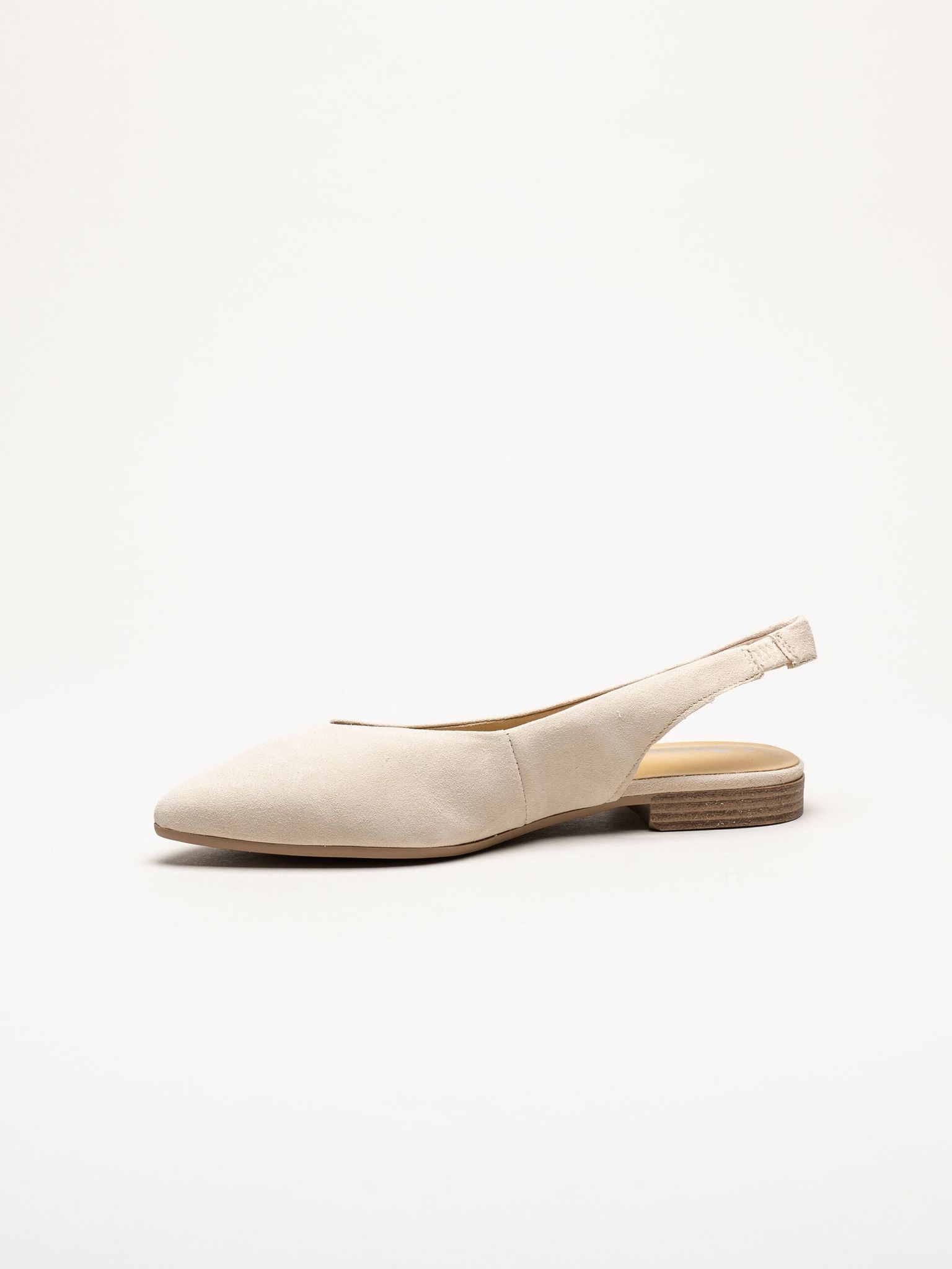 Tamaris - Beige slingback pumps i mocka