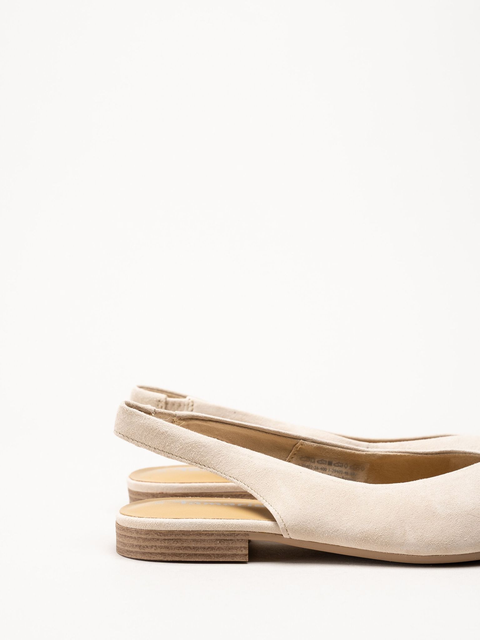 Tamaris - Beige slingback pumps i mocka
