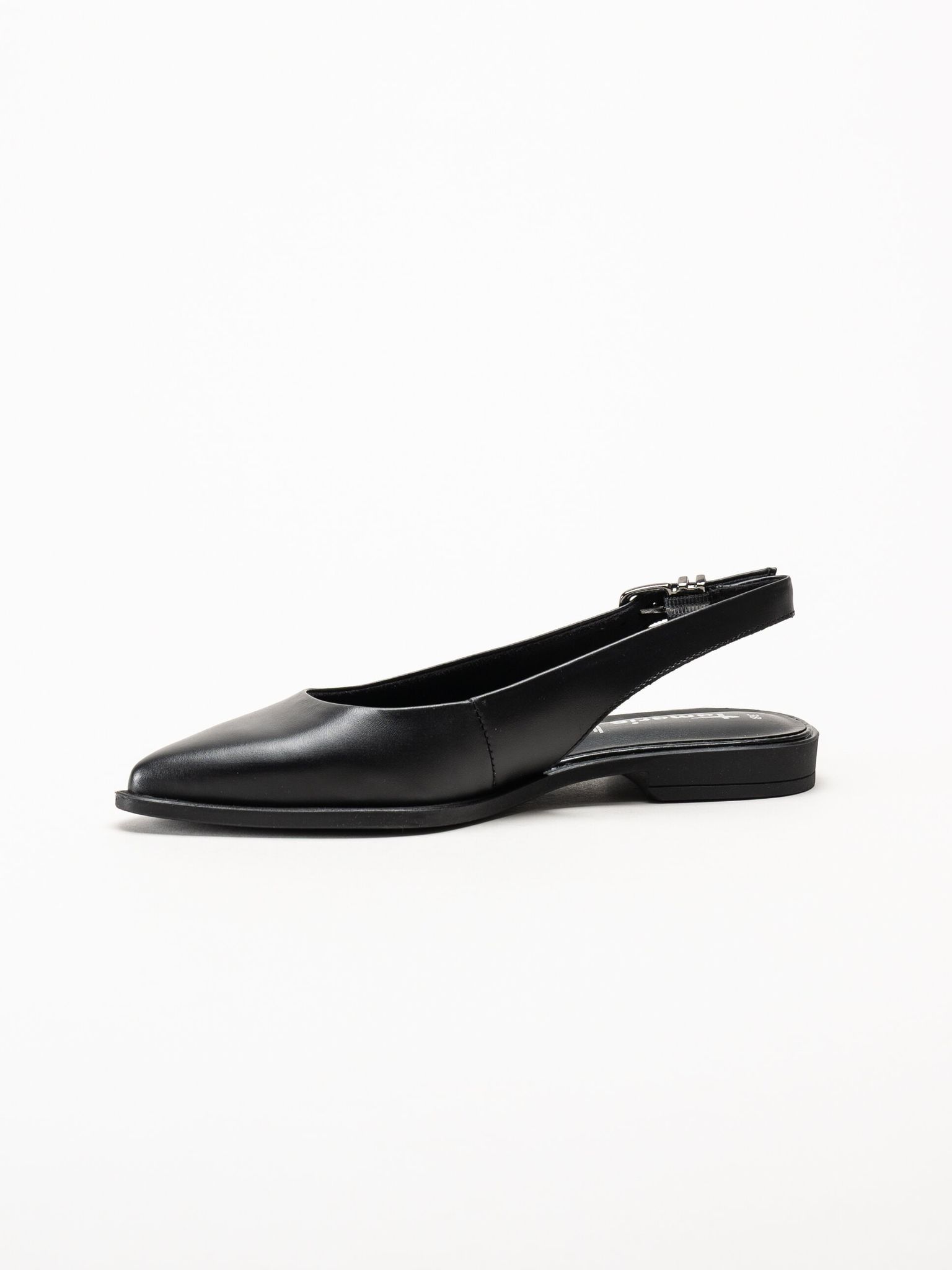 Tamaris - Svarta slingback pumps i skinn