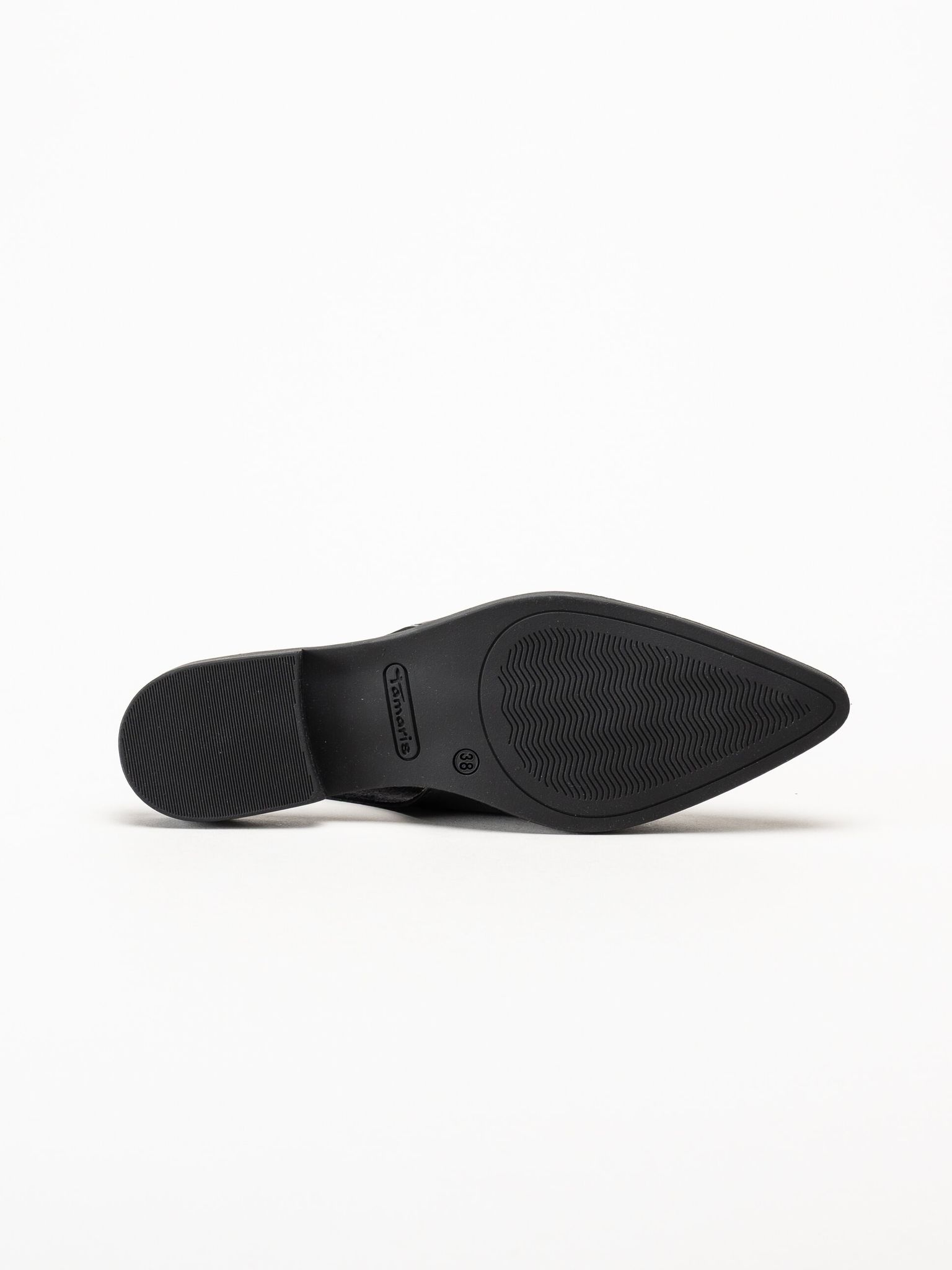 Tamaris - Svarta slingback pumps i skinn