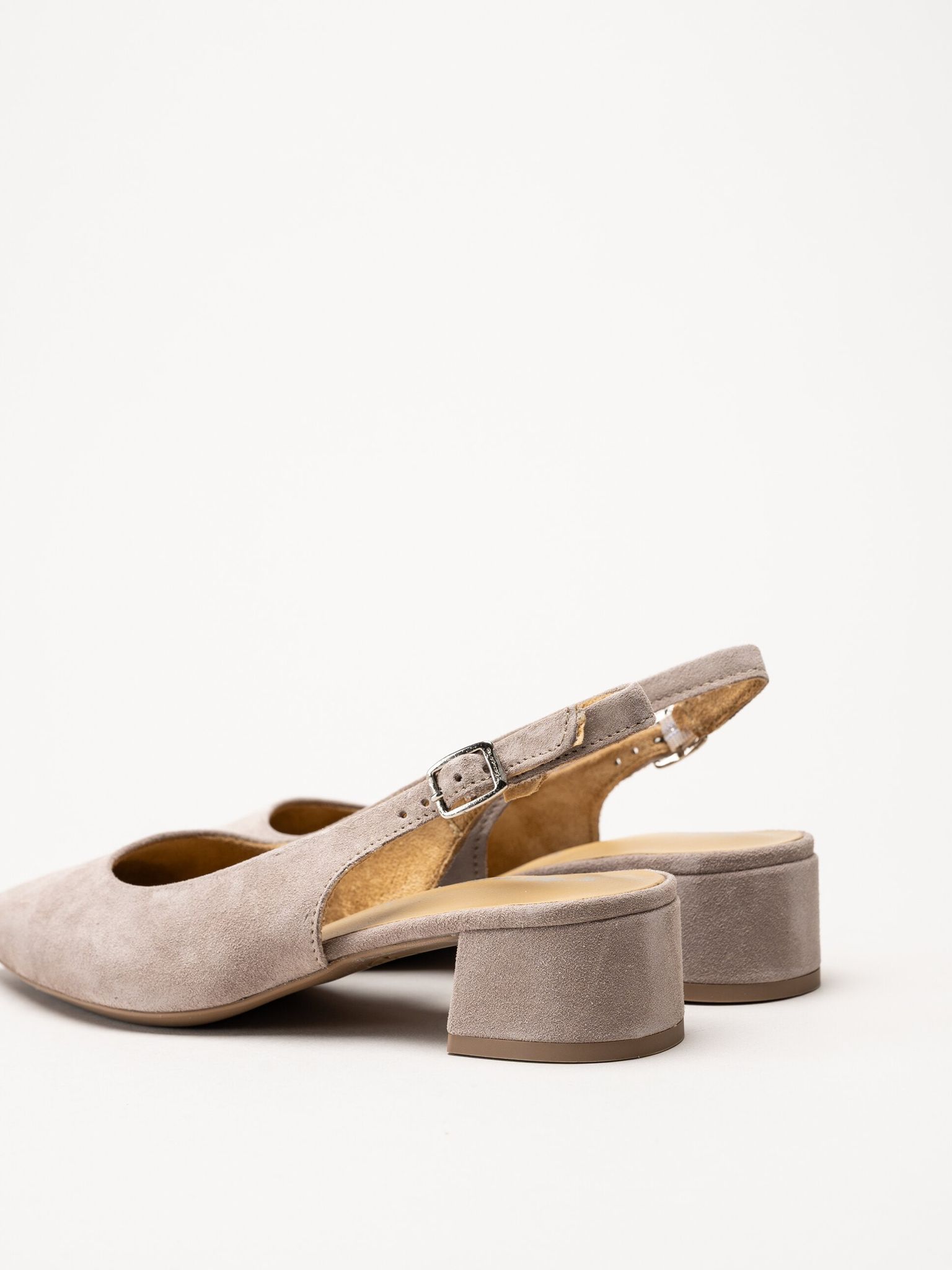 Tamaris - Beige slingback pumps i mocka