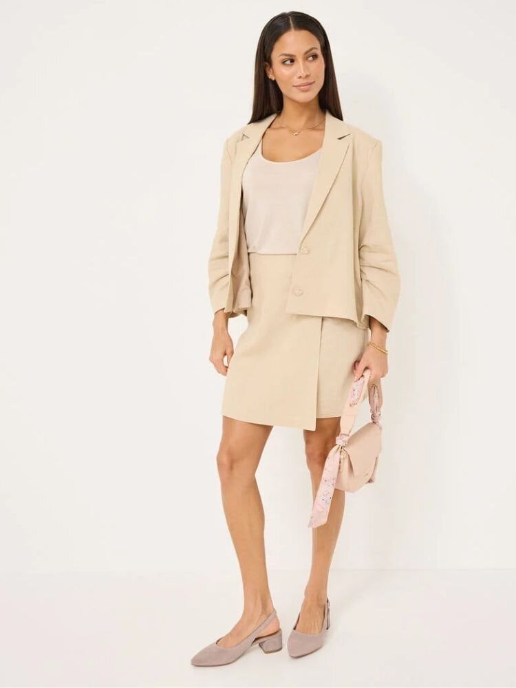 Tamaris - Beige slingback pumps i mocka